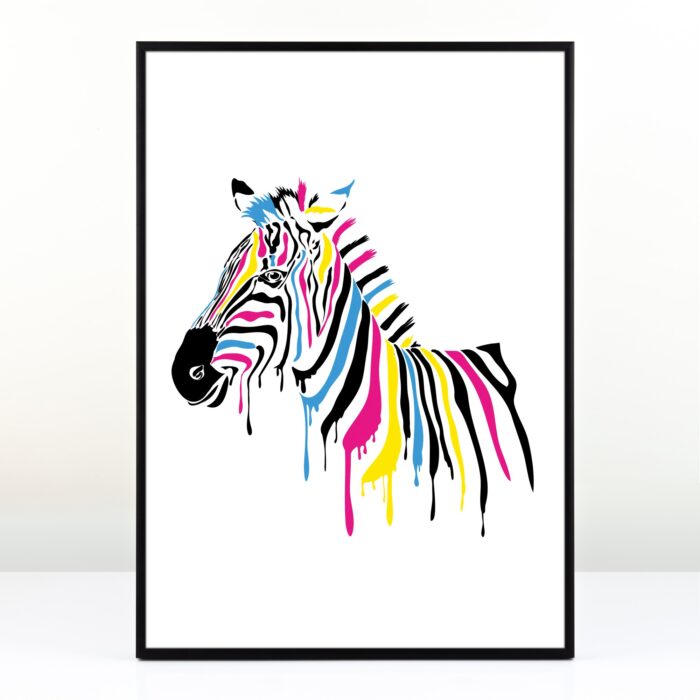 Plakat Zebra - Prezent dla przyjaciółki