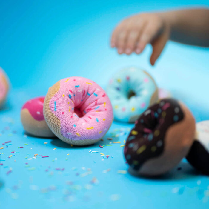 Śmieszne skarpetki damskie DONUT różowe - obrazek 5