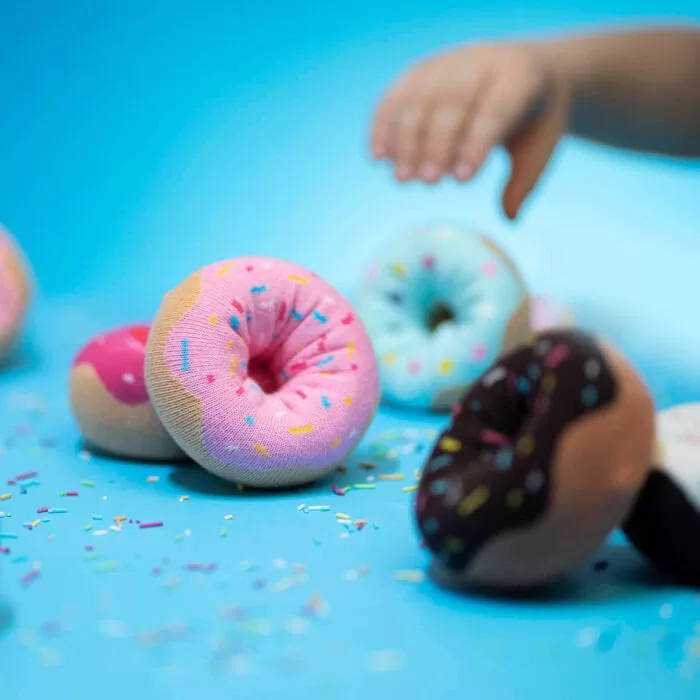 Śmieszne skarpetki damskie DONUT różowe - obrazek 5