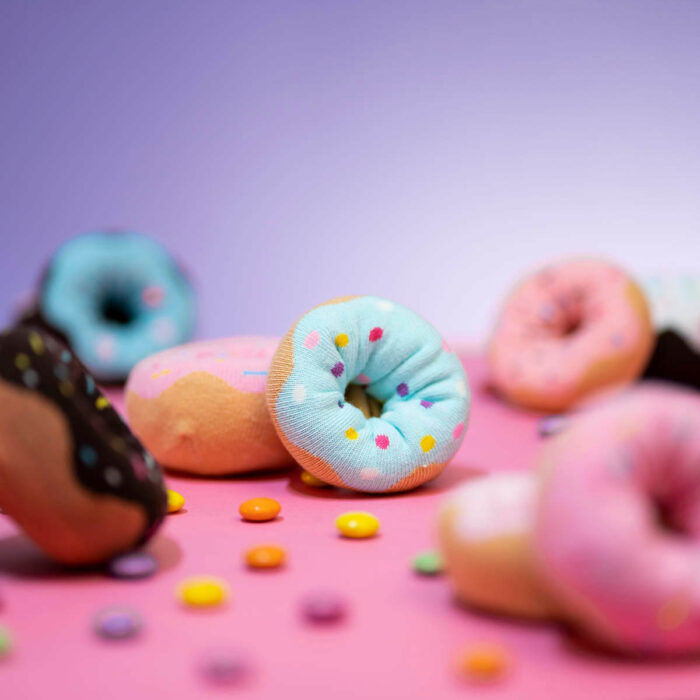 Śmieszne skarpetki damskie DONUT różowe - obrazek 6