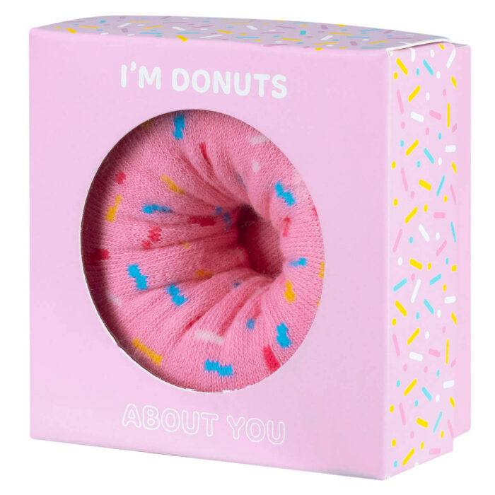 Śmieszne skarpetki damskie DONUT różowe - obrazek 4
