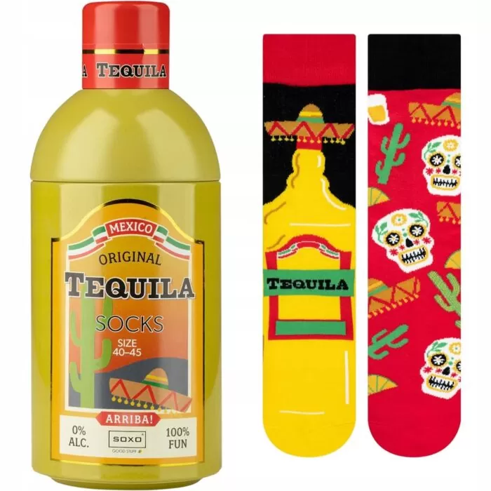 Śmieszne skarpetki TEQUILA - Prezent dla mężczyzny