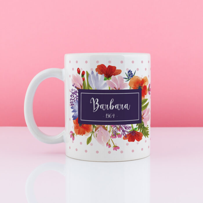 Kubek personalizowany KROPKI - Prezent dla babci