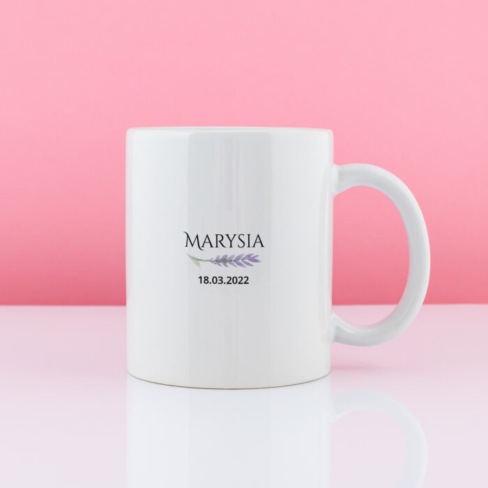 Kubek LITERA I IMIĘ - prezent dla żony - obrazek 2