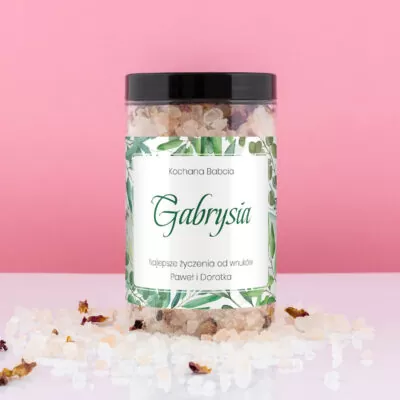 Sól do kąpieli personalizowana KOCHANA BABCIA - Prezent dla babci