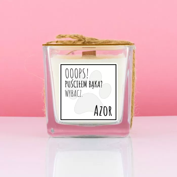 Świeca personalizowana PUŚCIŁEM BĄKA - Prezent dla psiarza