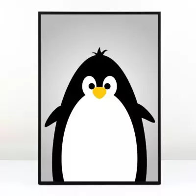 Plakat PINGWIN - Prezent dla dziecka
