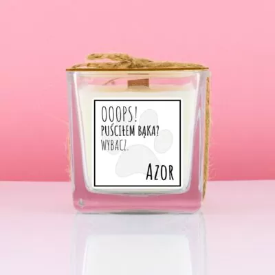 Świeca personalizowana PUŚCIŁEM BĄKA - Prezent dla psiarza
