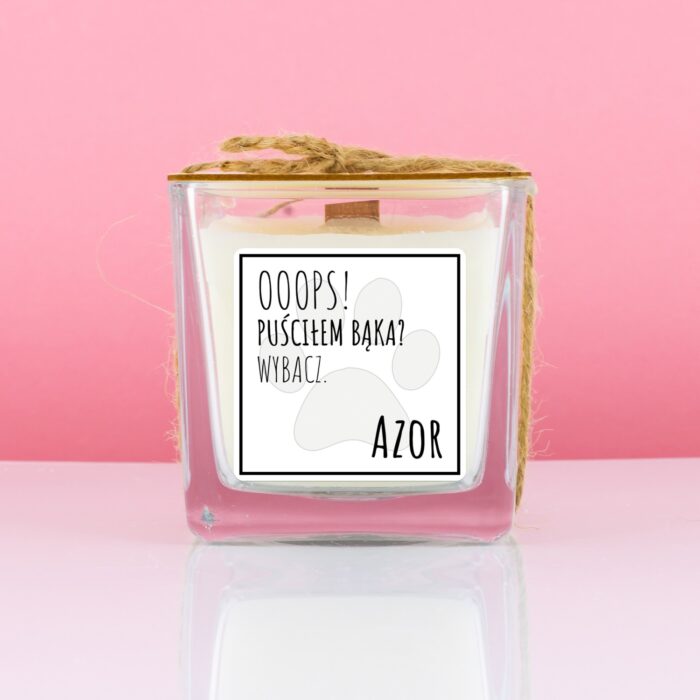 Świeca personalizowana PUŚCIŁEM BĄKA - Prezent dla psiarza
