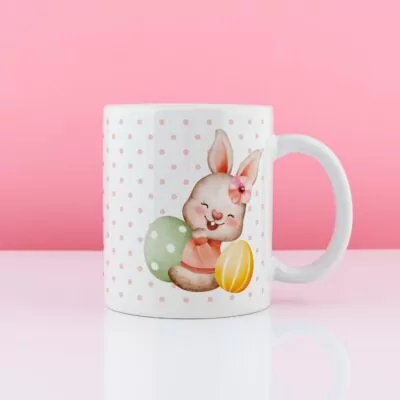 Kubek personalizowany ZAJĄCZEK Dziewczynka - prezent dla dziewczynki