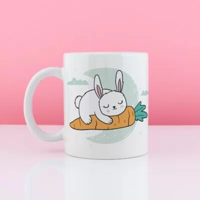 Kubek personalizowany ZAJĄCZEK CIĘ KOCHA - Prezent dla dziewczyny