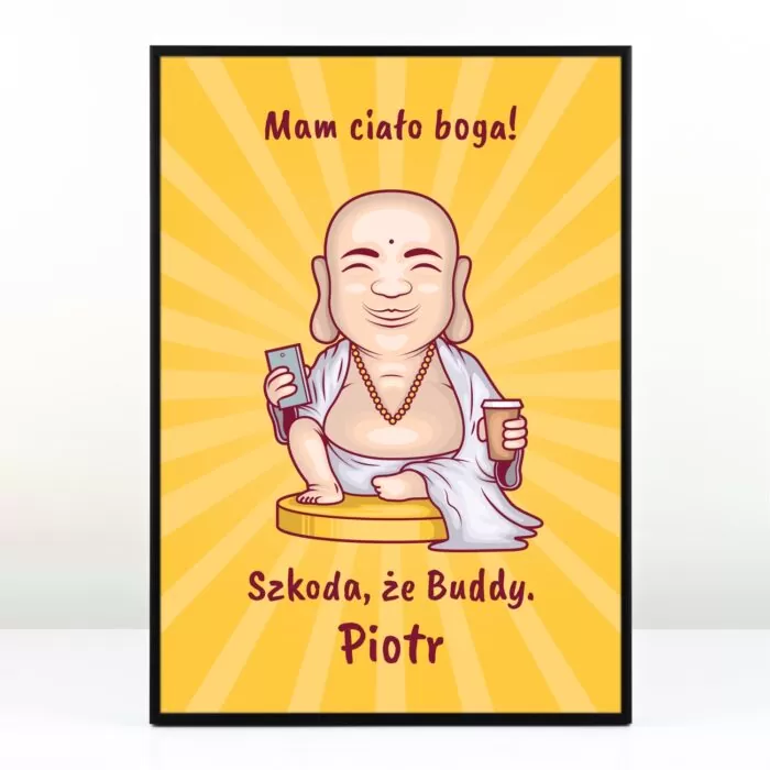 Plakat personalizowany BUDDA - Prezent dla męża