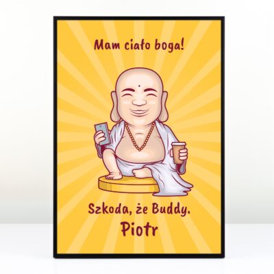 Plakat personalizowany BUDDA - Prezent dla męża