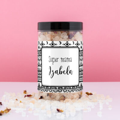 Sól do kąpieli personalizowana SUPER MAMA - Prezent dla mamy