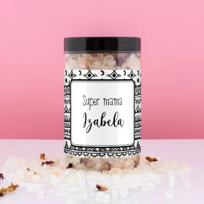 Sól do kąpieli personalizowana SUPER MAMA - Prezent dla mamy