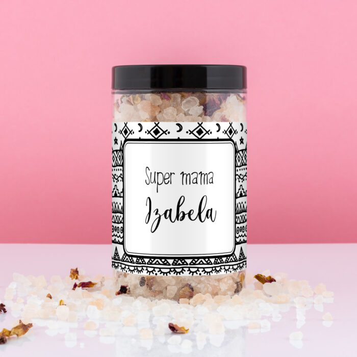 Sól do kąpieli personalizowana SUPER MAMA - Prezent dla mamy
