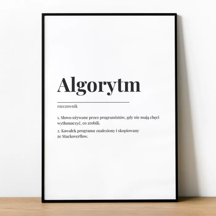 Plakat DEFINICJA ALGORYTMU