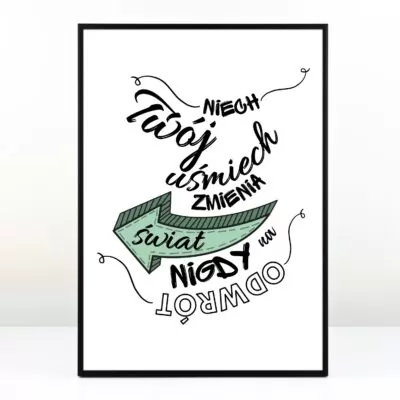 Plakat dla przyjaciółki - Twój uśmiech