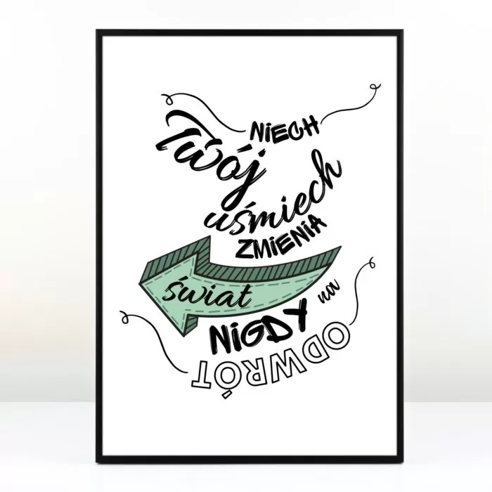 Plakat dla przyjaciółki - Twój uśmiech