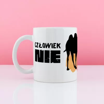 Kubek CZŁOWIEK NIE WIELBŁĄD - Prezent dla chłopaka