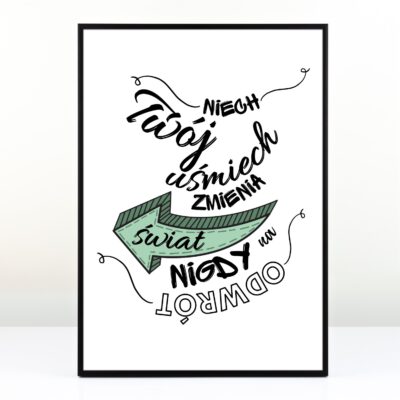 Plakat dla przyjaciółki - Twój uśmiech