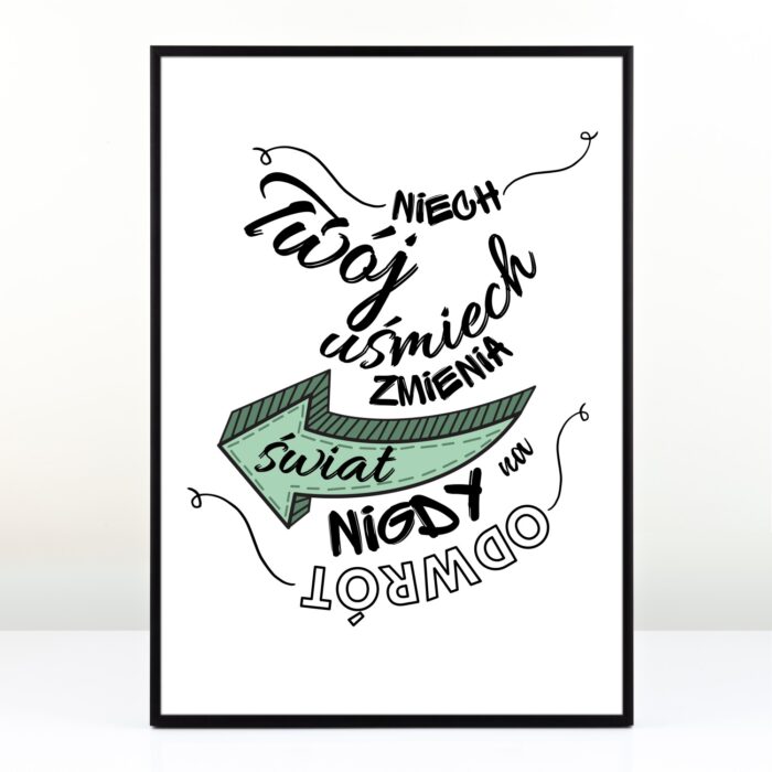 Plakat dla przyjaciółki - Twój uśmiech