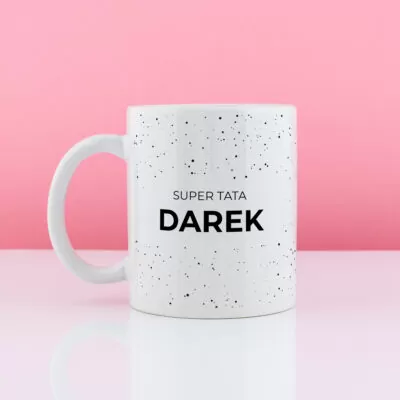 Kubek personalizowany SUPER TATA W KROPKI