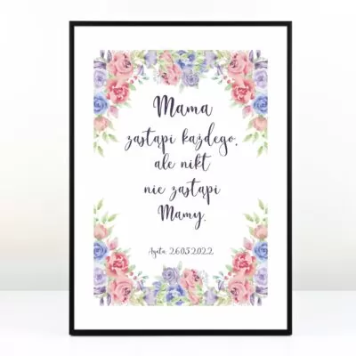 Personalizowany plakat dla mamy - Nikt nie zastąpi mamy