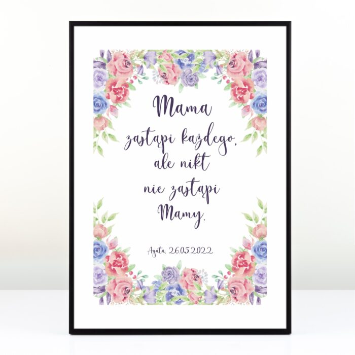 Personalizowany plakat dla mamy - Nikt nie zastąpi mamy