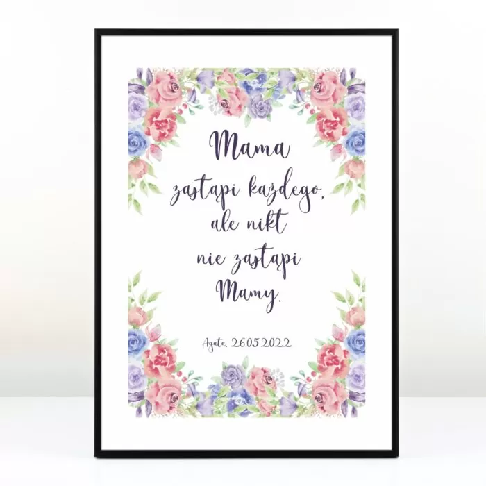 Personalizowany plakat dla mamy - Nikt nie zastąpi mamy