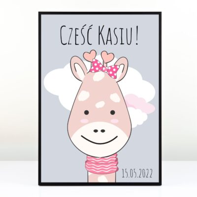 Plakat personalizowany PREZENT DLA DZIEWCZYNKI