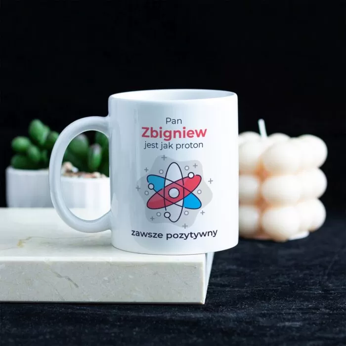 Kubek JAK PROTON - prezent dla nauczyciela