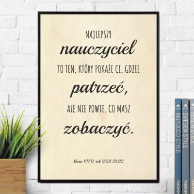 Plakat NAUCZYCIEL, prezent dla nauczyciela
