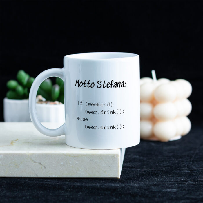 Kubek PIWO INFORMATYKA - prezent dla informatyka - obrazek 2