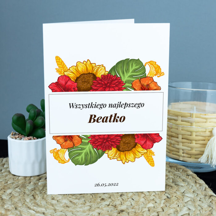 Kartka na urodziny - NAJLEPSZE ŻYCZENIA