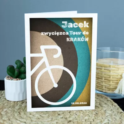 Kartka na urodziny - ROWERZYSTA