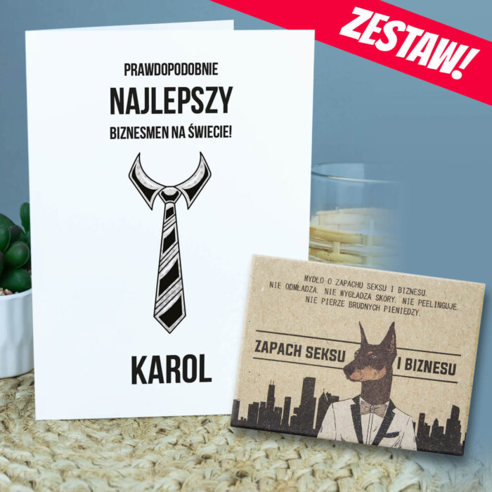 Zestaw: kartka oraz mydło dla BIZNESMENA