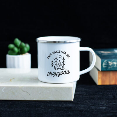 Kubek PRZYGODA - prezent dla chłopaka