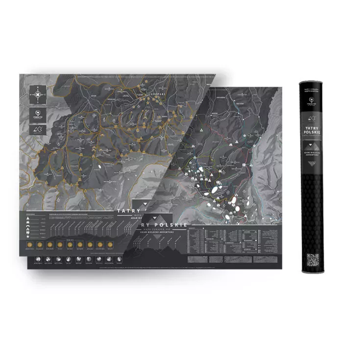 Mapa zdrapka TATRY POLSKIE - obrazek 2