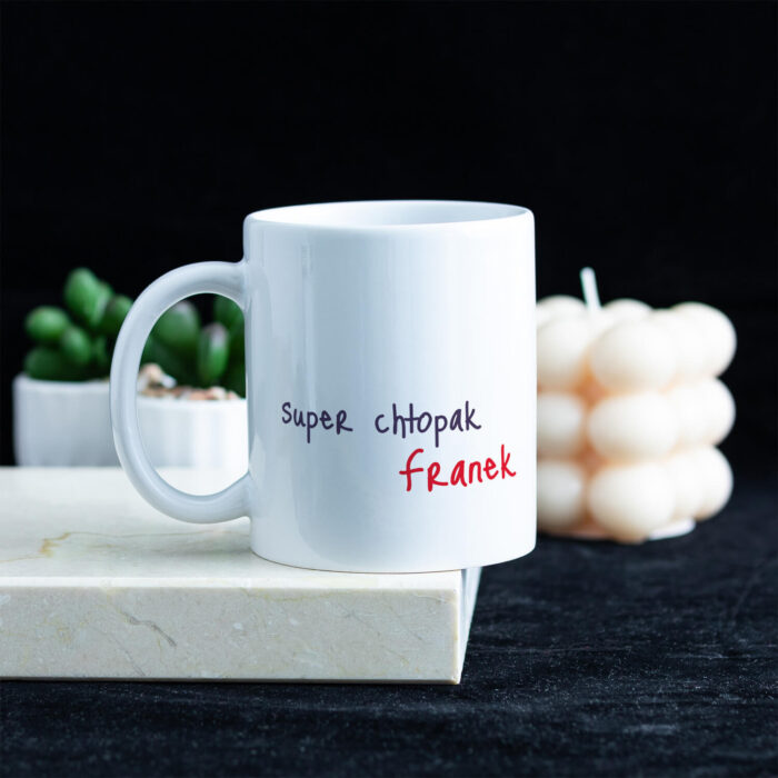 Kubek SUPER CHŁOPAK - prezent na dzień chłopaka - obrazek 2