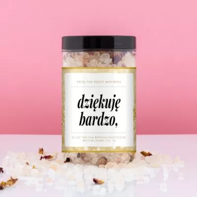 Sól do kapieli w ramach podziękowania.