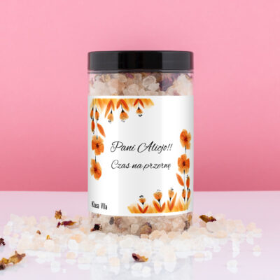 Sól do kąpieli z personalizowaną etykietą