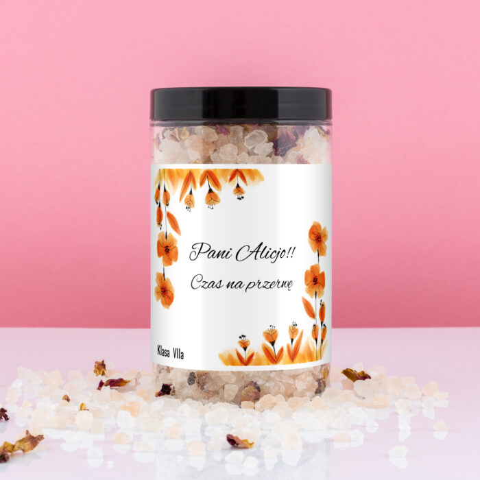 Sól do kąpieli z personalizowaną etykietą