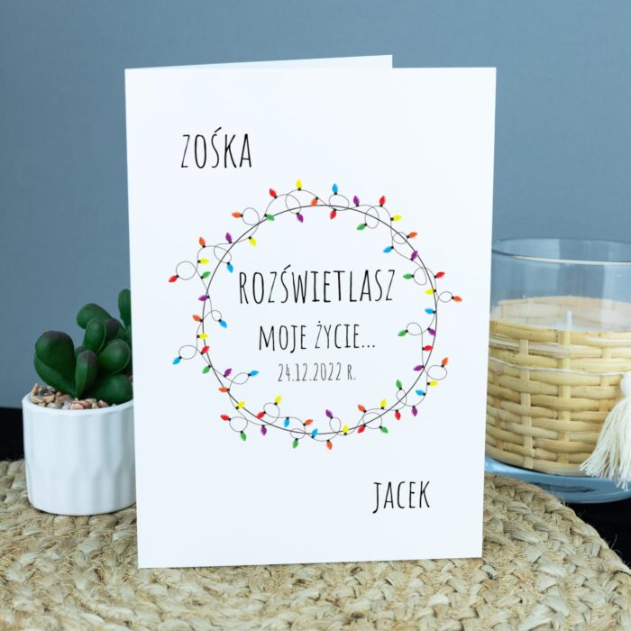 Personalizowana kartka świąteczna.