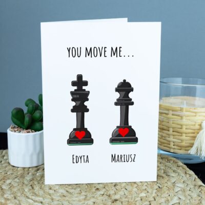 Personalizowana kartka na walentynki.