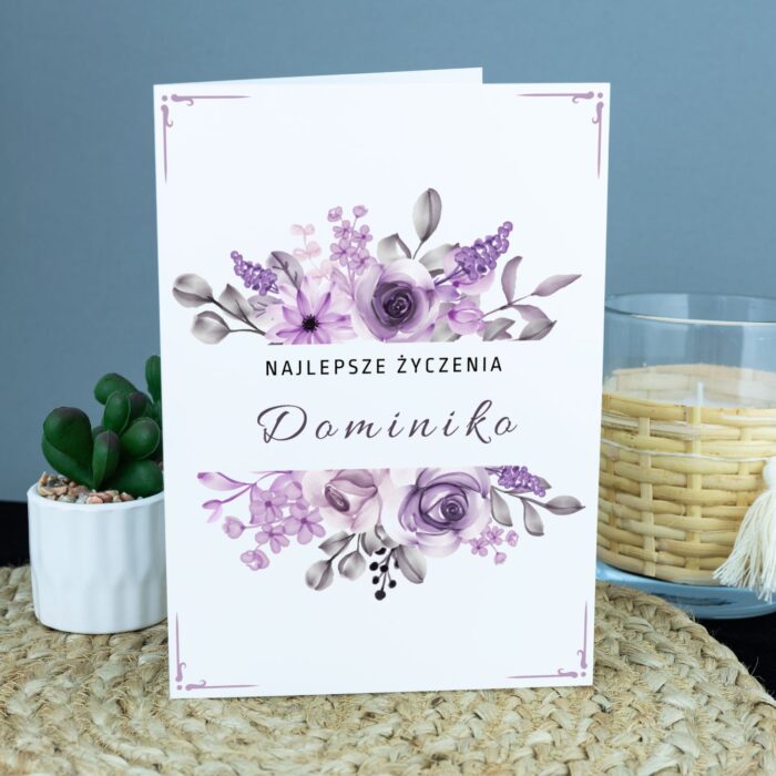 Personalizowana kartka na urodziny, imieniny, dla niej/
