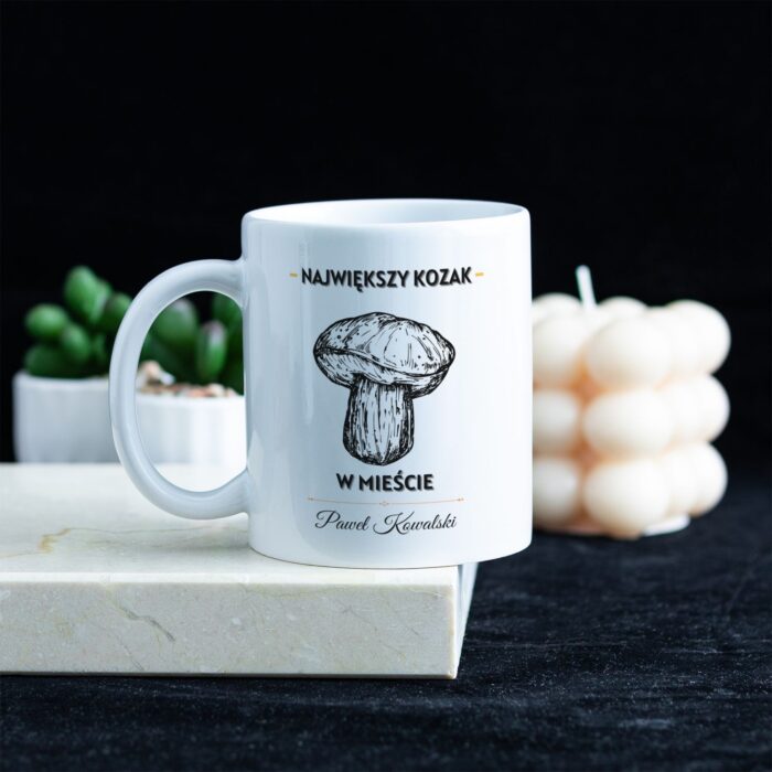 Kubek z nadrukiem dla grzybiarza - Kozak