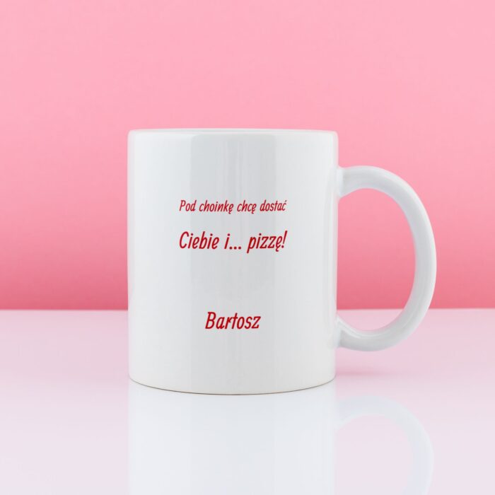 Śmieszny kubek pod choinkę PIZZA - obrazek 2