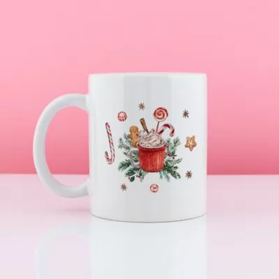 Kubek z nadrukiem, prezent na święta.