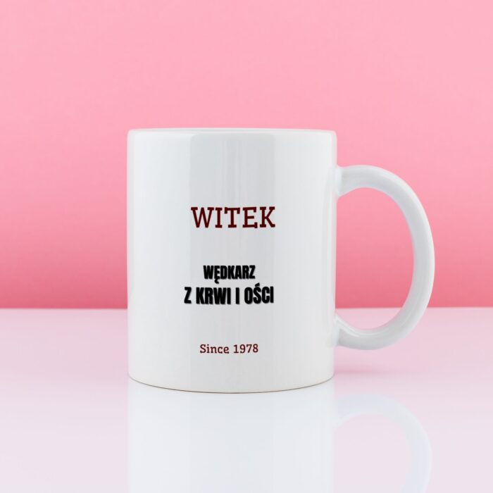 Kubek z nadrukiem PREZENT DLA WĘDKARZA - obrazek 2